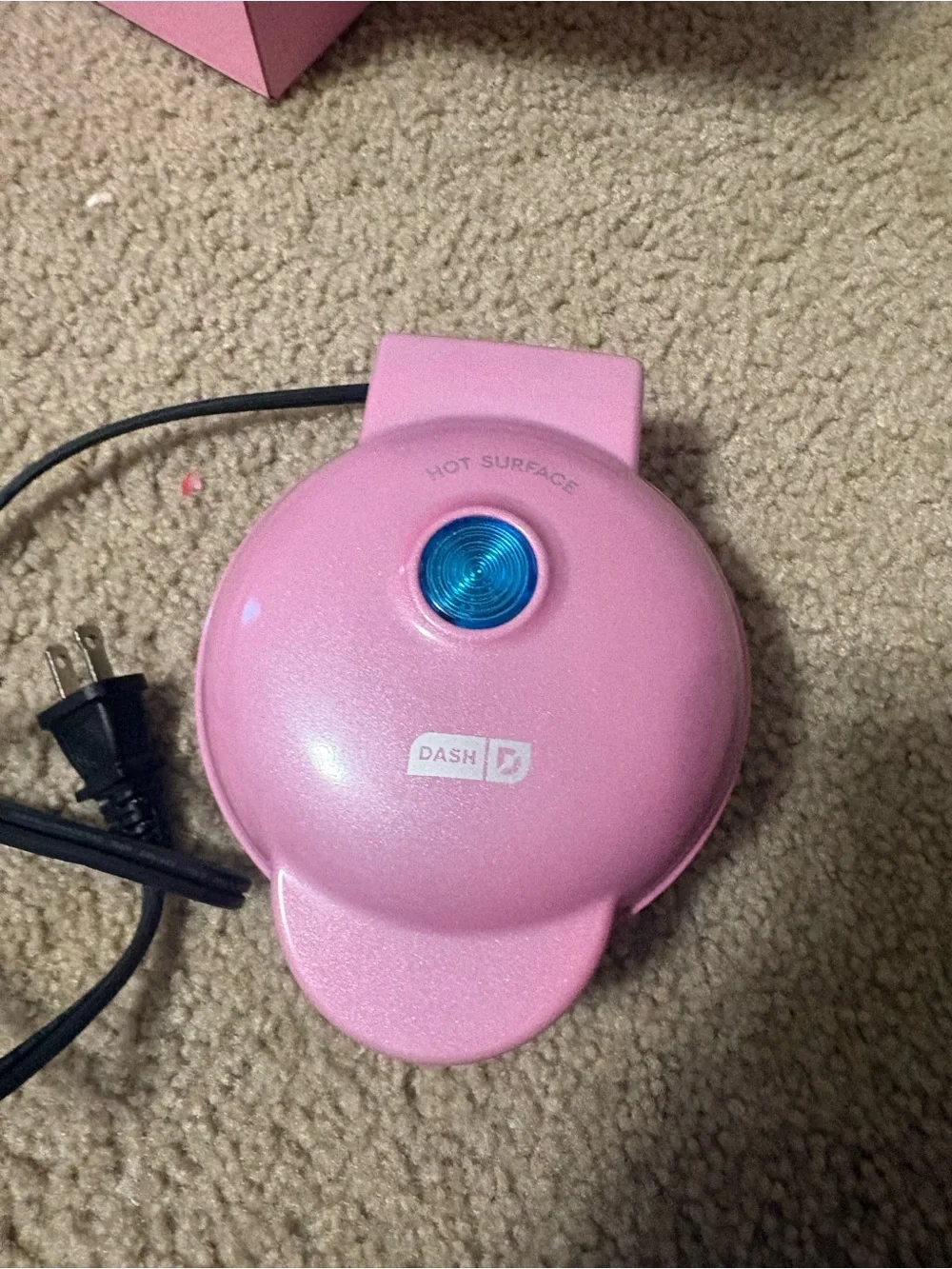 Heart-Shaped Pink Mini Waffle Maker